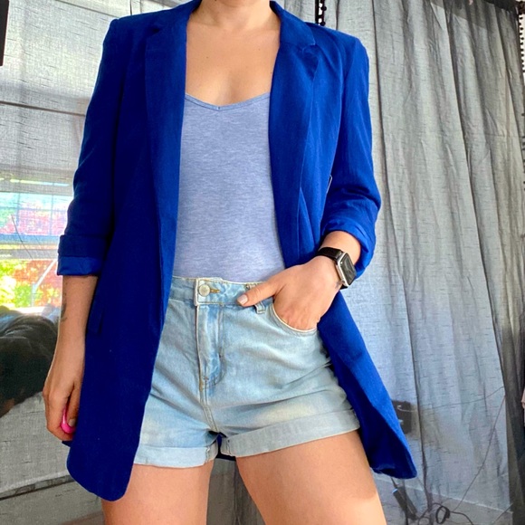 Linen boyfriend blazer - Picture 1 of 7